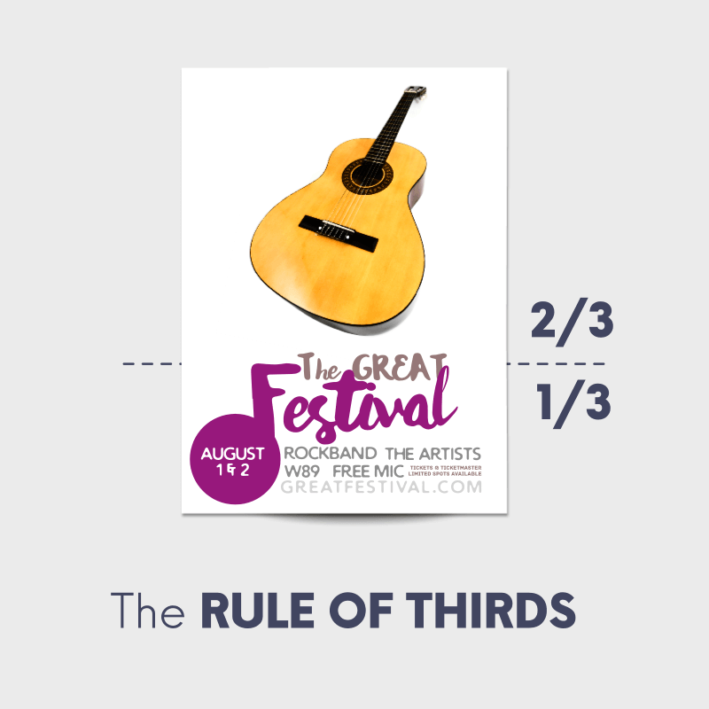 Poster rule of thirds festival design